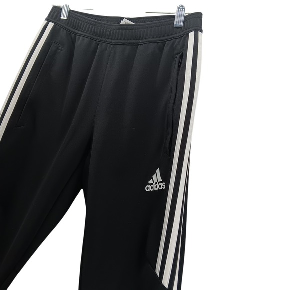 Adidas Pant Men Small Black Climacool 3-Stripes Track Athletic Train Ankle Zip - Picture 4 of 9